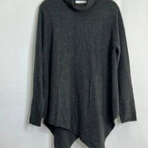 Magaschoni 110% cashmere asymmetrical loose turtle neck sweater